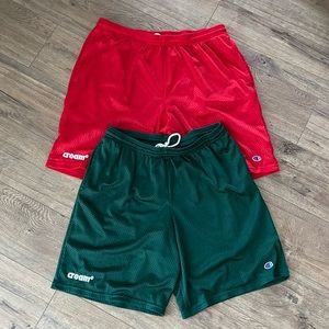 MENS CREAM X CHAMPION SHORTS